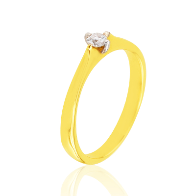 Pierśconek z brylantem